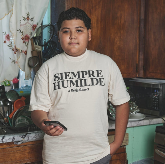 cream siempre humilde t shirt